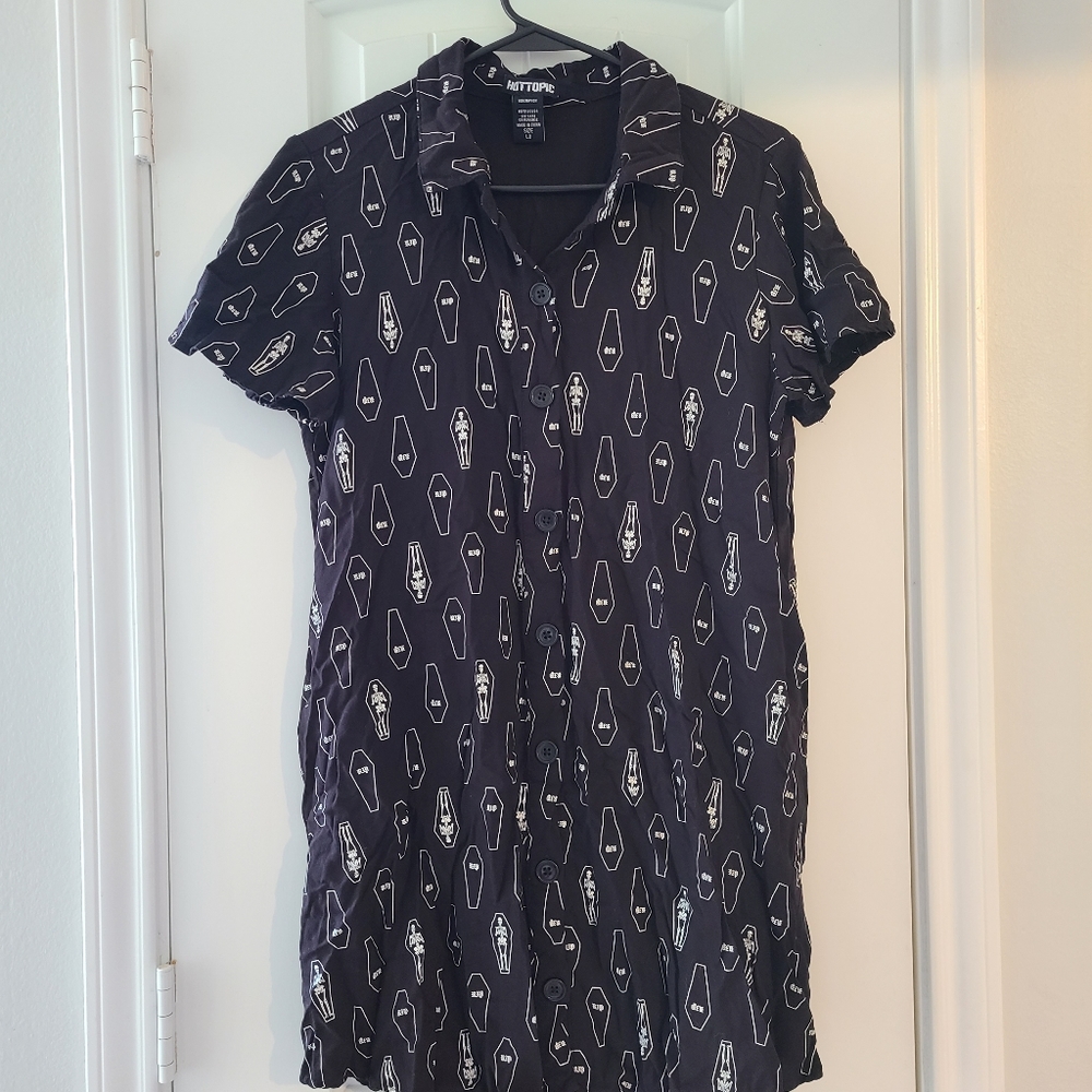 Button Down Hot Topic Skeleton Dress